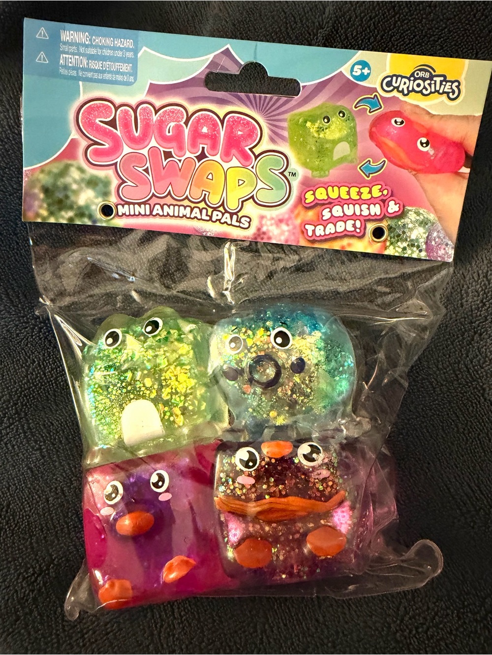 Sugar Swaps Mini Animal Pals - Multicolor Glitter Squishies